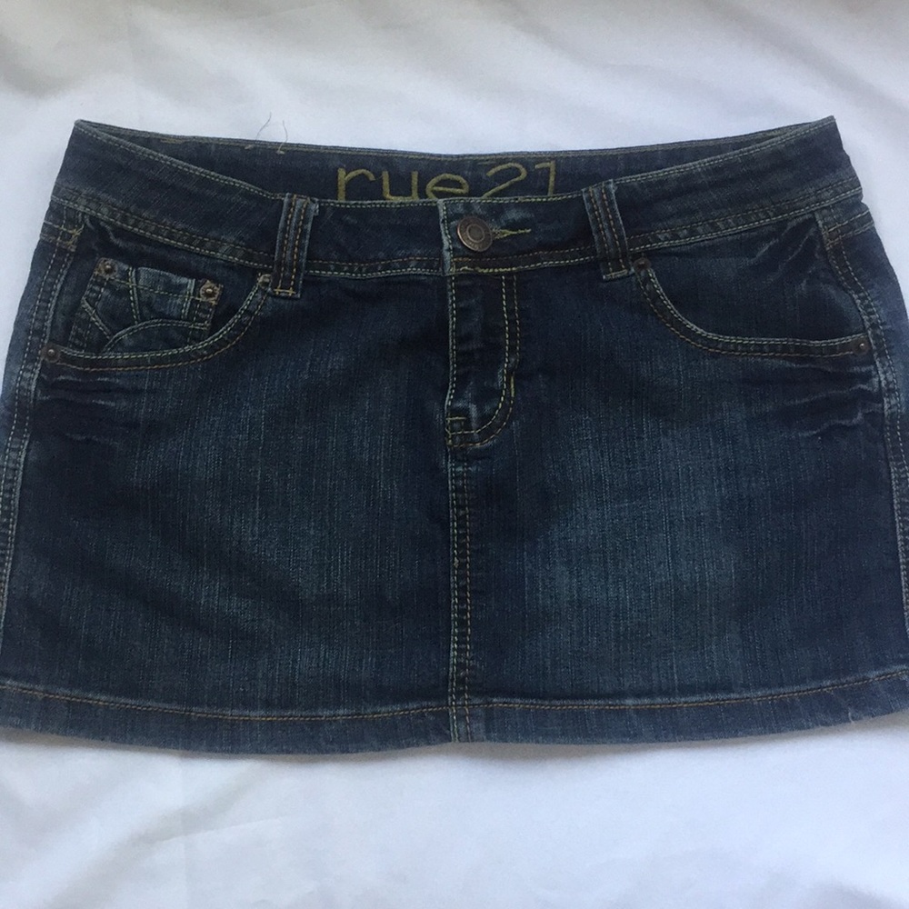 Denim mini skirt